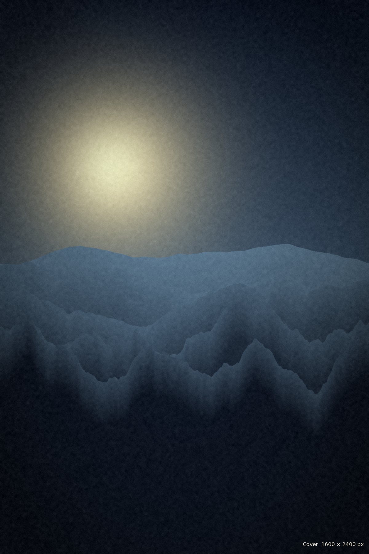 Epic fantasy book cover by Sid Thaly: a lone figure before a vast mountain range at dawn